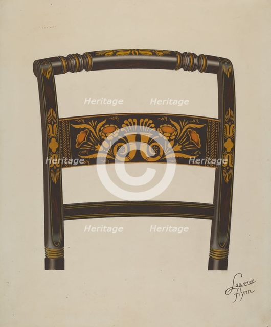 Back of Hitchcock Chair, c. 1936. Creator: Lawrence Flynn.