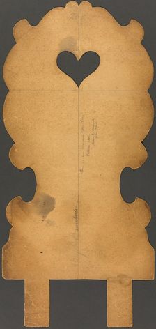 Back Pattern for Side Chair, 1825/75. Creator: Unknown