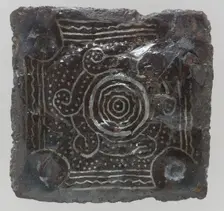 Back Plate of a Belt Buckle, Frankish, late 6th-7th century. Creator: Unknown