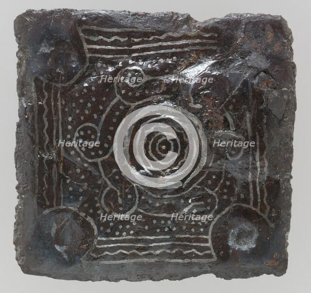 Back Plate of a Belt Buckle, Frankish, late 6th-7th century. Creator: Unknown.