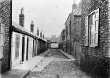 Back street in a York slum, Yorkshire, 1901