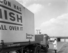 Bacon delivery from Denmark, Kilnhurst, South Yorkshire, 1964. Creator: Michael Walters