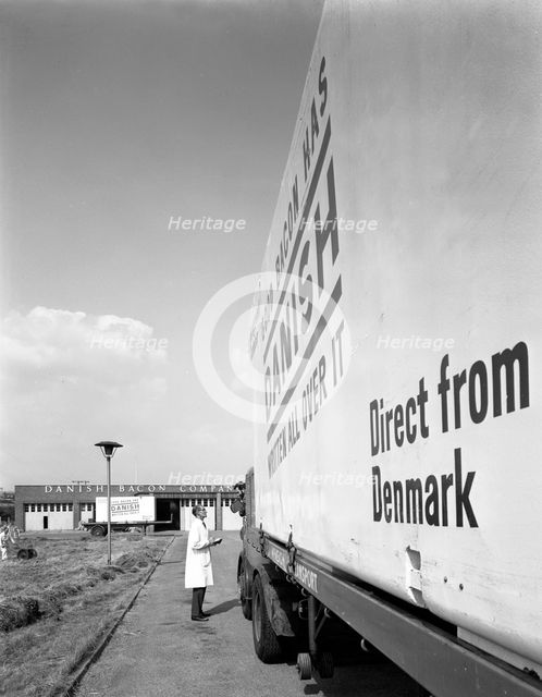 Bacon delivery from Denmark, Kilnhurst, South Yorkshire, 1964.  Creator: Michael Walters.