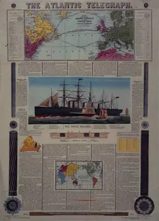 Bacon's Chart of the Atlantic Telegraph, 1866. Creator: Unknown