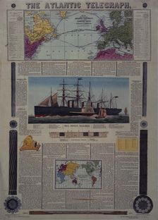 Bacon's Chart of the Atlantic Telegraph, 1866. Creator: Unknown