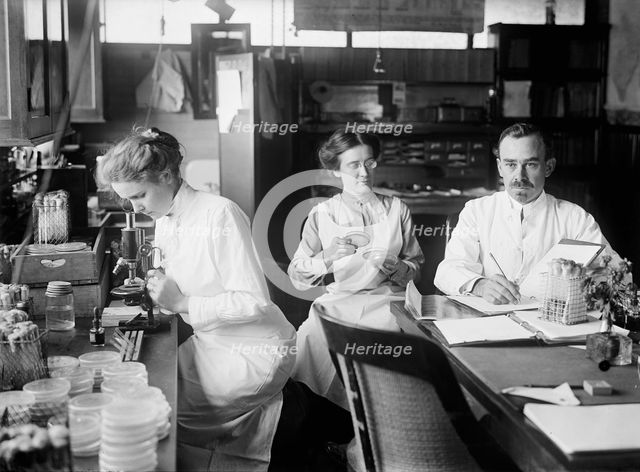 Bacteriology - Dr. George Stiles, 1912. Creator: Harris & Ewing.