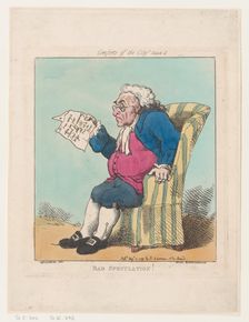 Bad Speculation, August 10, 1799., August 10, 1799. Creator: Thomas Rowlandson