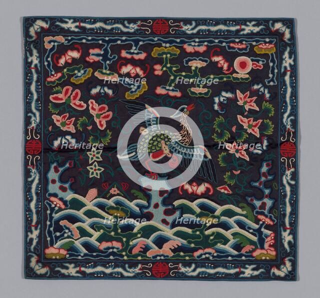 Badge, China, Qing dynasty (1644-1911), 1850/75. Creator: Unknown.