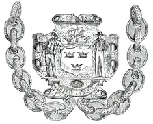 Badge and Chain of the Borough of Tynemouth, 1850. Creator: Unknown