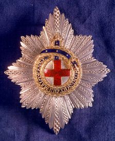 Badge of the Order of the Garter, c1955. Creator: Arthur Charles Kirby Ware
