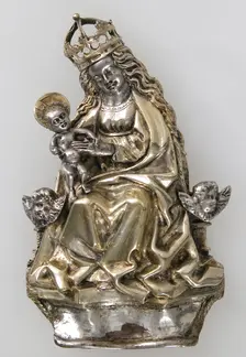 Badge with the Virgin and Child, German, ca. 1500. Creator: Unknown