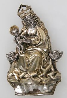Badge with the Virgin and Child, German, ca. 1500. Creator: Unknown