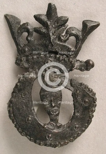 Badge with Bust of Crowned Becket, British, 15th century. Creator: Unknown.