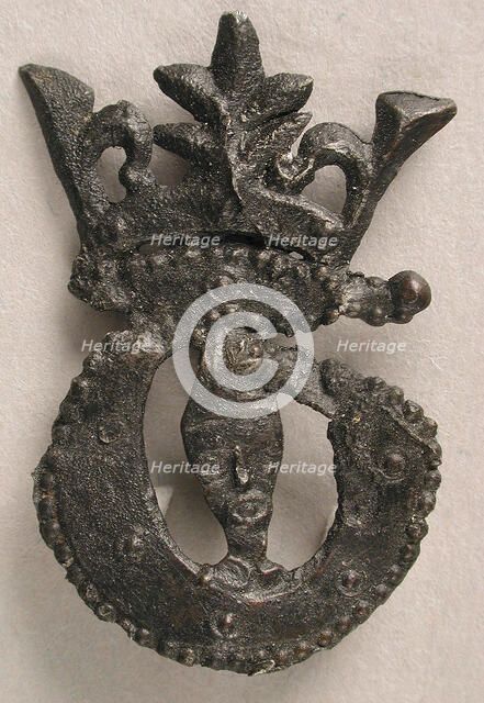 Badge with Bust of Crowned Becket, British, 15th century. Creator: Unknown.