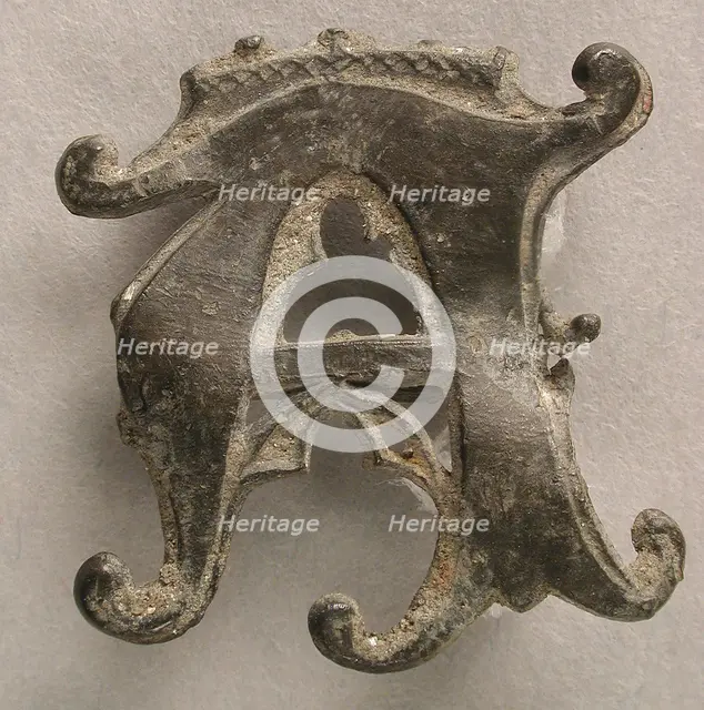 Badge with Crowned Letter A, British, 14th-15th century. Creator: Unknown.