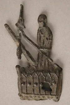 Badge with Figure, British, 14th-15th century. Creator: Unknown