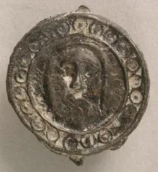 Badge with Head of Christ, British, 14th-15th century. Creator: Unknown