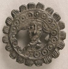 Badge with Head of John the Baptist, British, 14th century. Creator: Unknown