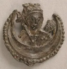 Badge with Madonna and Infant, British, late 15th-early 16th century. Creator: Unknown