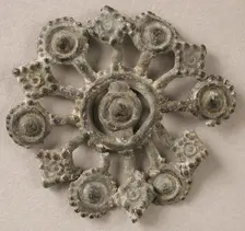 Badge with Martyrdom of Saint Edmund, British, 15th century. Creator: Unknown