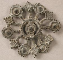 Badge with Martyrdom of Saint Edmund, British, 15th century. Creator: Unknown