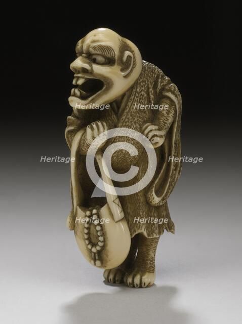 Badger Disguised as Priest, early 19th century. Creator: Masakazu.