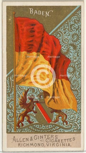 Baden, from Flags of All Nations, Series 2 (N10) for Allen & Ginter Cigarettes Brands, 1890. Creator: Allen & Ginter.