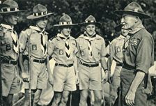 Baden-Powell with some Rhodesian Scouts 1944. Creator: Unknown