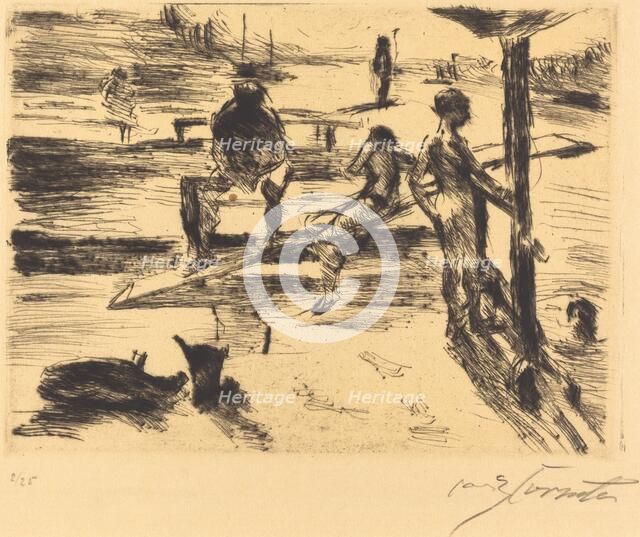 Badeanstalt (Bathing Place), 1919. Creator: Lovis Corinth.