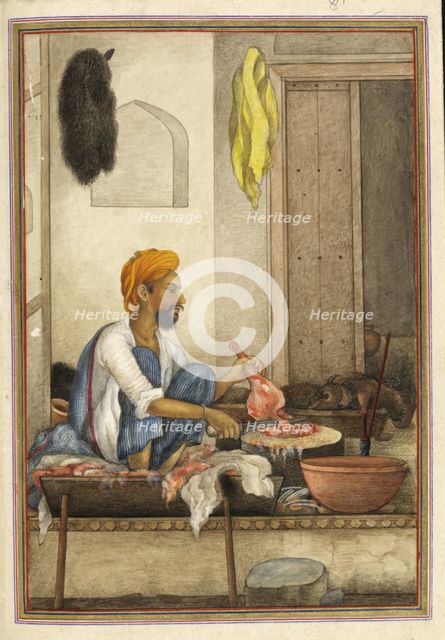 Badhak or Qassab, the caste of butcher, 1825. Creator: Anon.