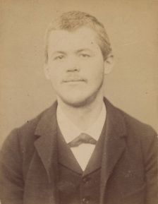 Baerisvuyl. Frédéric, Jean. 28 ans, né à Fribourg (Suisse). ébéniste. Anarchiste. 8/1/93., 1893. Creator: Alphonse Bertillon