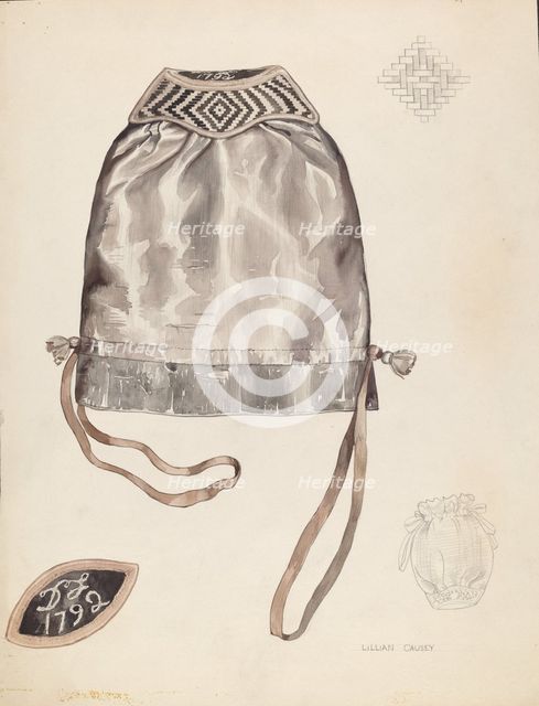 Bag, c. 1937. Creator: Lillian Causey.