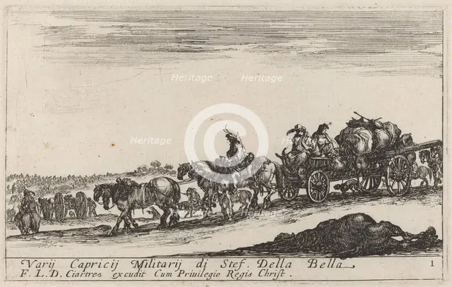Baggage Train, c. 1641. Creator: Stefano della Bella.