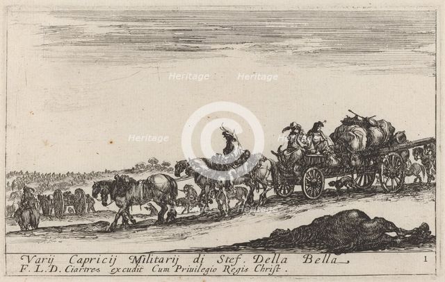Baggage Train, c. 1641. Creator: Stefano della Bella.