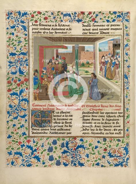 Bagoas/Bagoe Pleads on Behalf of Nabarzanes, about 1470-1475. Creator: Master of the Jardin de vertueuse consolation.