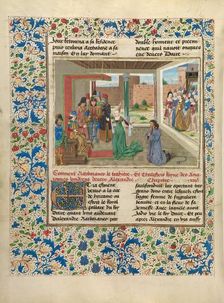 Bagoas/Bagoe Pleads on Behalf of Nabarzanes, about 1470-1475. Creator: Master of the Jardin de vertueuse consolation