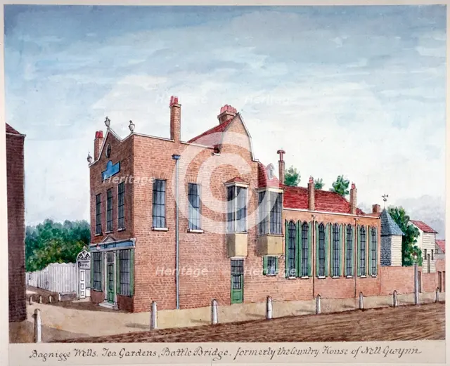 Bagnigge Wells tea gardens, Battle Bridge, London, c1800. Artist: Anon