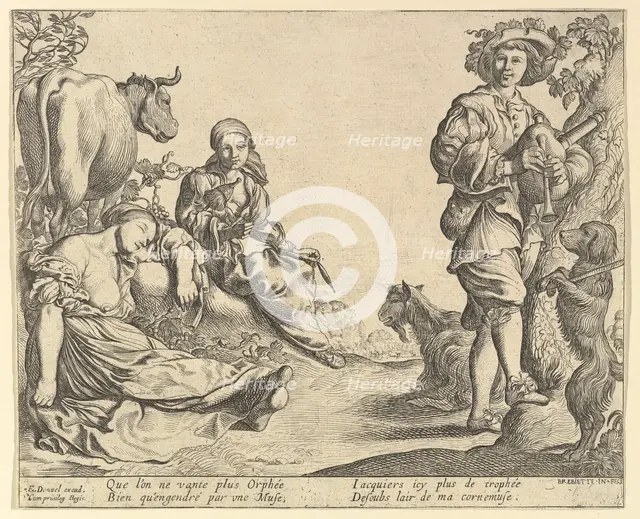 Bagpipe Player, 1610-50. Creator: Pierre Brebiette.