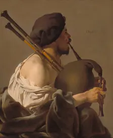 Bagpipe Player, 1624. Creator: Hendrick ter Brugghen