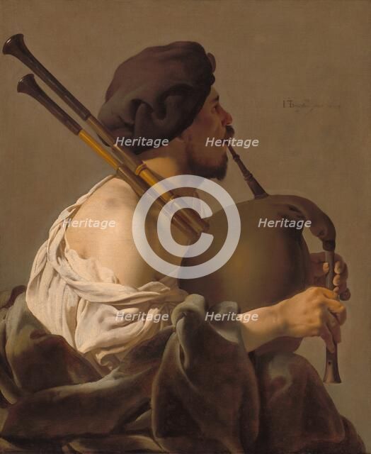 Bagpipe Player, 1624. Creator: Hendrick ter Brugghen.