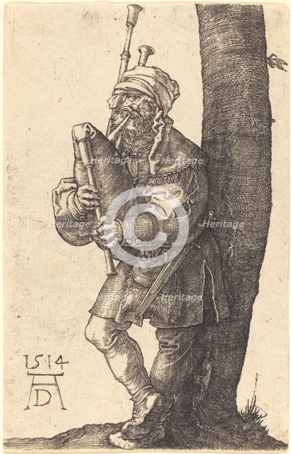 Bagpiper, 1514. Creator: Albrecht Durer.