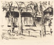 Bahnhof Tiergarten (Court with Trees), 1920/1921. Creator: Lovis Corinth