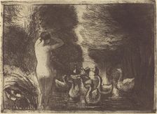Baigneuse aux oies (Bathers with Geese), 1895. Creator: Camille Pissarro