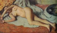Baigneuse allongée sur le sol c1885. Artist: Edgar Degas