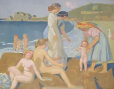 Baigneuses à Perros-Guirec , ca 1909-1912. Creator: Denis, Maurice (1870-1943)