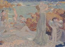 Baigneuses, plage du Pouldu, 1899. Creator: Maurice Denis