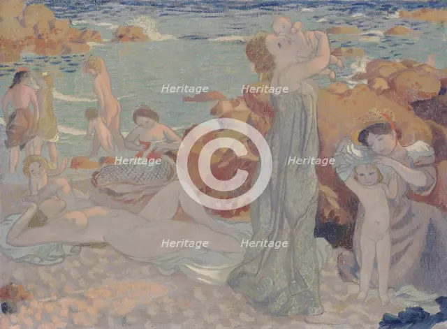Baigneuses, plage du Pouldu, 1899. Creator: Maurice Denis.