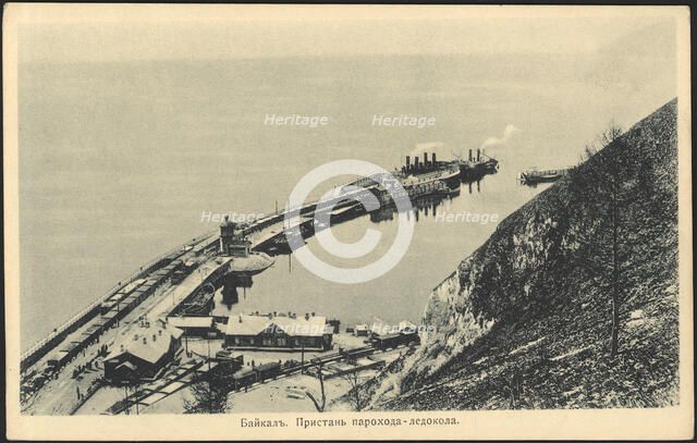 Baikal. Icebreaker pier, 1904. Creator: Unknown.