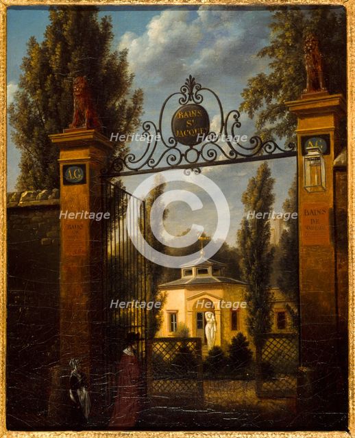 Bains Saint-Jacques, rue des Feuillantines, c1830. Creator: G Lettie.