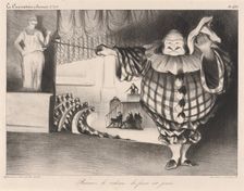 Baissez le rideau, la farce est jouée, 1834. Creator: Honore Daumier